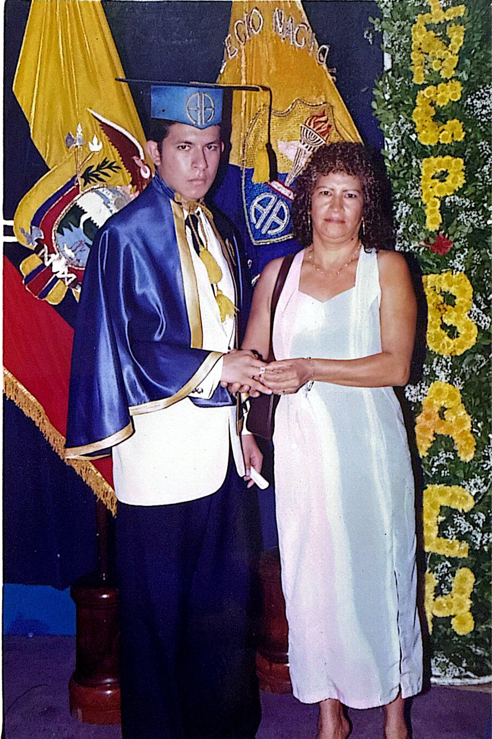 Ian con su mamá Susana